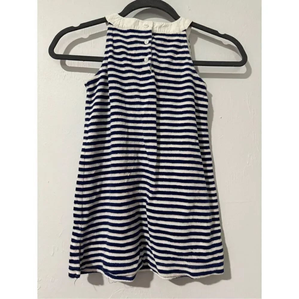 Janie and Jack navy and white striped dress 5